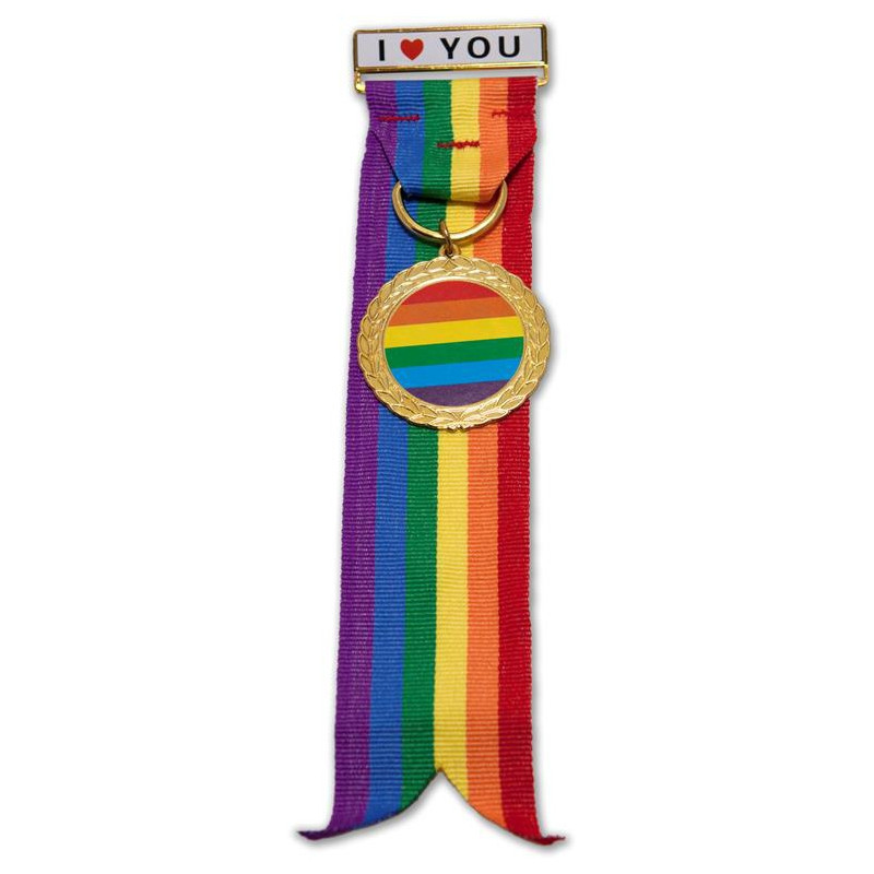 Pride Items Médaille Rainbow avec Ruban